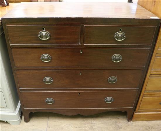 A Regency mahogany chest of drawers W.104cm